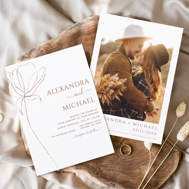 Budget Boho Floral Wedding Invitations (Créateur téléchargé)