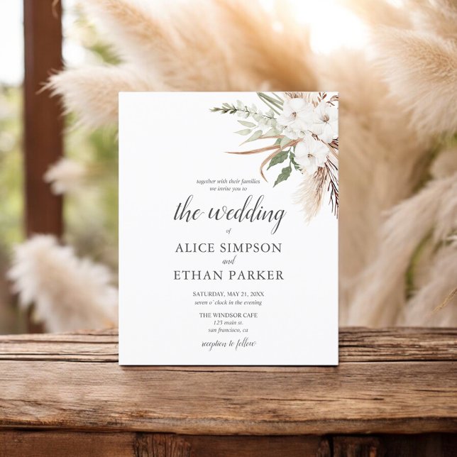 Budget Boho Green Pampa Grass Mariage (Créateur téléchargé)