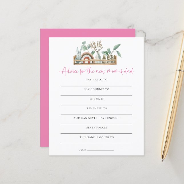 Budget Boho Jeu Conseil Nouveau Maman Papa Baby sh (Devant/Arrière en situation)