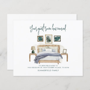 Budget Boho Nous avons déménagé Faire-part de démé