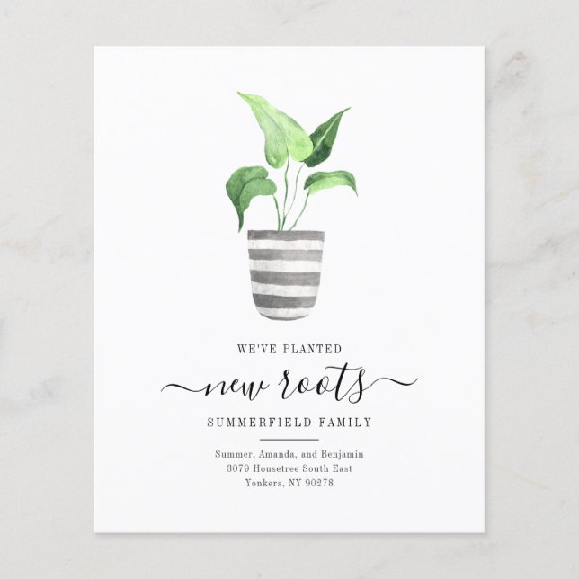 Budget Boho Nouvelles Racines Nous avons déménagé  (Devant)