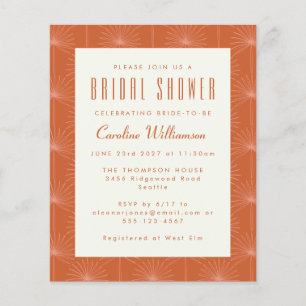 Budget Boho Palm Feuille rouille Fête des mariées