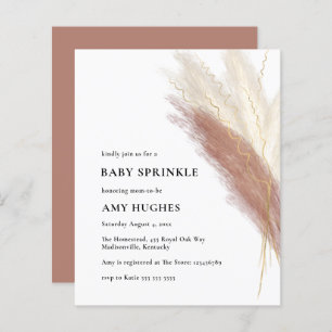 Budget Boho Pampas Rose Grass Bébé Fille Parsemer