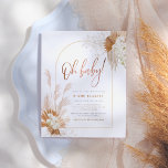 Budget Boho Pampas Rose herbe Baby shower fille<br><div class="desc">Boho pampas herbe invitation pour bébé fille. Ce design économique présente une belle palette de couleurs d'or rose, d'orange rouillé, de rose vif et de crème. L'avant de ces cartes élégantes est ornée d'une élégante forme d'arc, agrémentée d'arrangements floraux d'herbe de pampas, de palmier séché, d'orchidée, d'amaranthus suspendus, d'herbe de...</div>