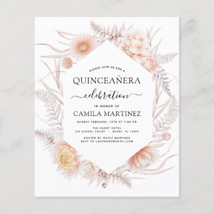 Budget Boho Quinceañera Dusty Pink15e anniversaire