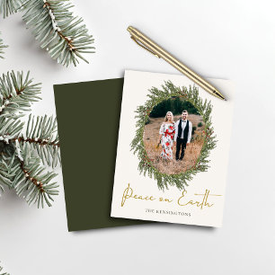 Budget Boho Russe Noël Wreath Holiday Photo