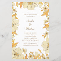 Budget Boho Rustique Jaune Floral Mariage frontièr