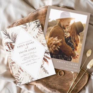 Budget Boho Terracotta Photo Pampas Grass Mariage
