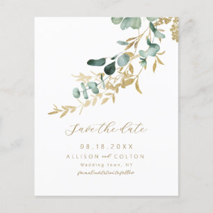 Budget boho vert de sauge d'eucalyptus rustique