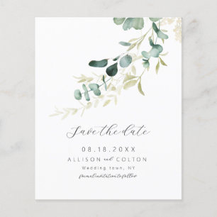 Budget boho vert de sauge d'eucalyptus rustique