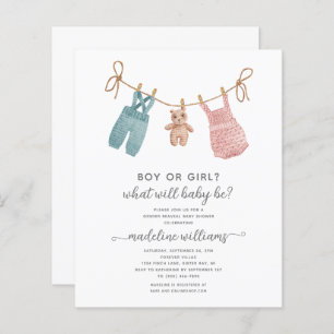 BUDGET BOHO Vêtements de bébé Genre Révéler Douche