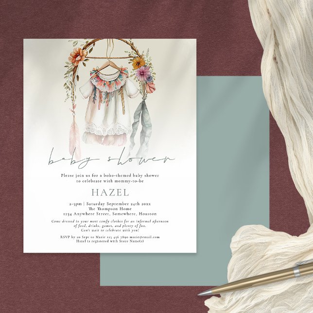 Budget Boho Vintage Vêtements Baby shower de scrip (Créateur téléchargé)