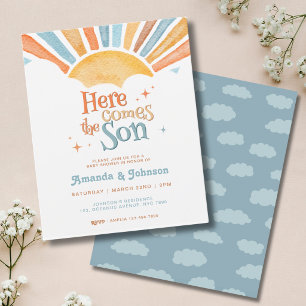Budget Boho Voici venir le fils Baby Shower