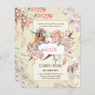 BUDGET Boho Woodland FOX Floral Mariage Moderne