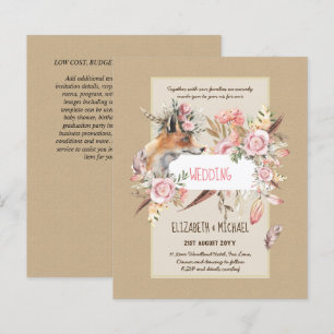 BUDGET Boho Woodland FOX Floral Mariage Moderne