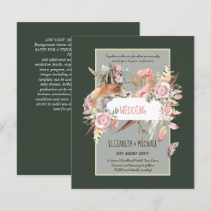 BUDGET Boho Woodland FOX Floral Mariage Moderne