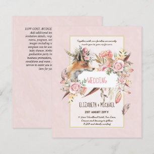 BUDGET Boho Woodland FOX Floral Mariage Moderne