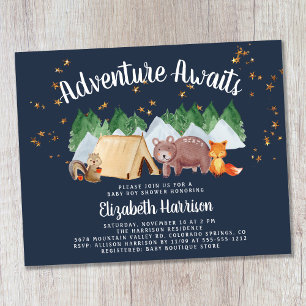 Budget Bois Camping Baby shower Invitation