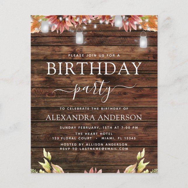 Budget Bois rustique Automne Fleurs de soleil Anni (Devant)