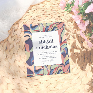 Budget Bold coloré Abstrait Floral Retro Mariage