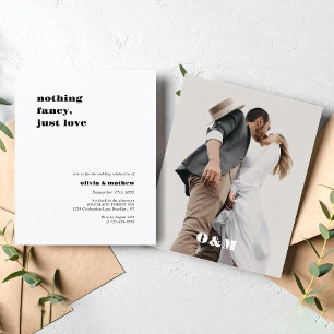 BUDGET Bold Monogramme Décontracté Mariage photo