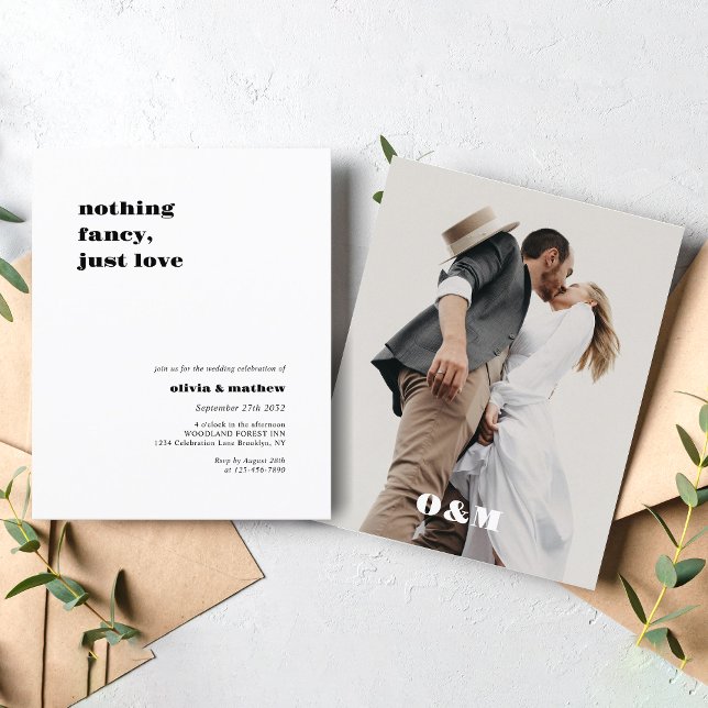 BUDGET Bold Monogramme Décontracté Mariage photo (Créateur téléchargé)