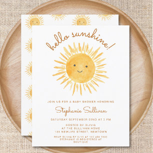 Budget Bonjour Sunshine Baby shower Invitation