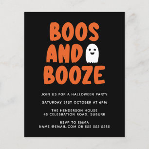Budget Boos & Booze mignon Ghost Halloween Invitat