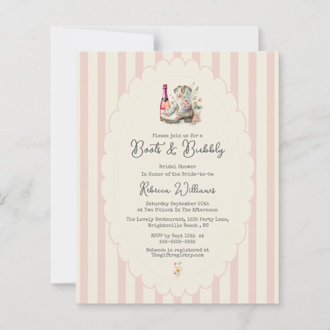  Budget Boots &Bubbles Mariage Champêtre Élégant  (Devant)