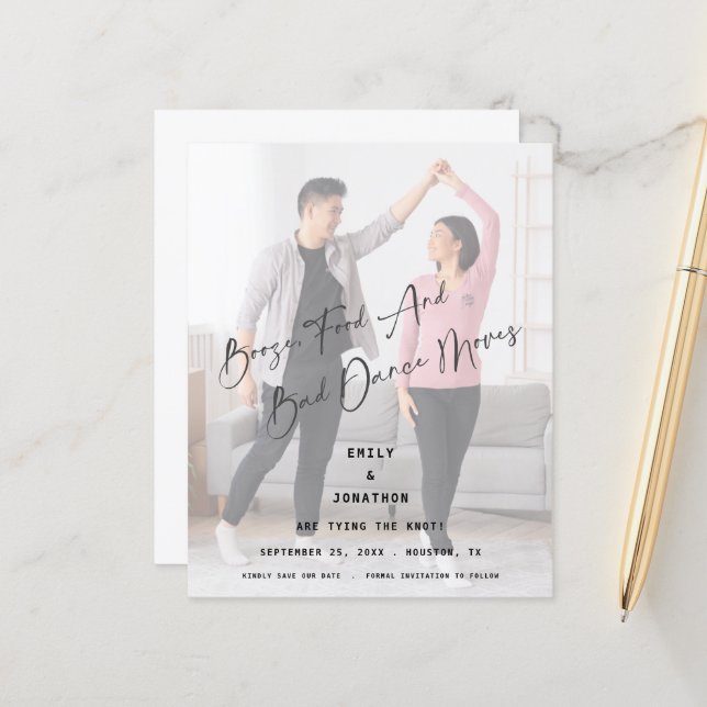 Budget Booze Nourriture Mauvaise Danse Photo Enreg (Devant/Arrière en situation)