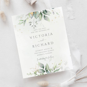 Budget Botanical Gold Green Enregistrer La Date