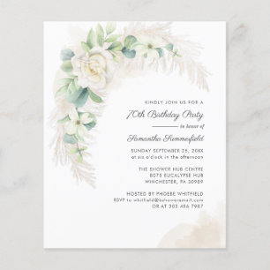 Budget Botanique 70e anniversaire Invitation de fê