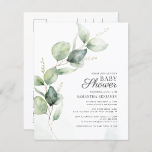 Budget Botanique Eucalyptus Baby shower vert