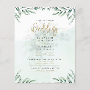 Budget Botanique Eucalyptus Mariage INVITE