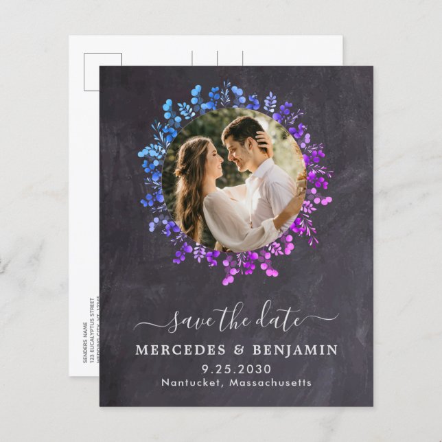 Budget Botanique Eucalyptus QR Enregistrer la date (Devant / Derrière)