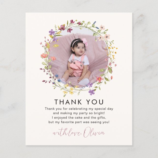 Budget Botanique Fleur sauvage 1er anniversaire fê (Devant)