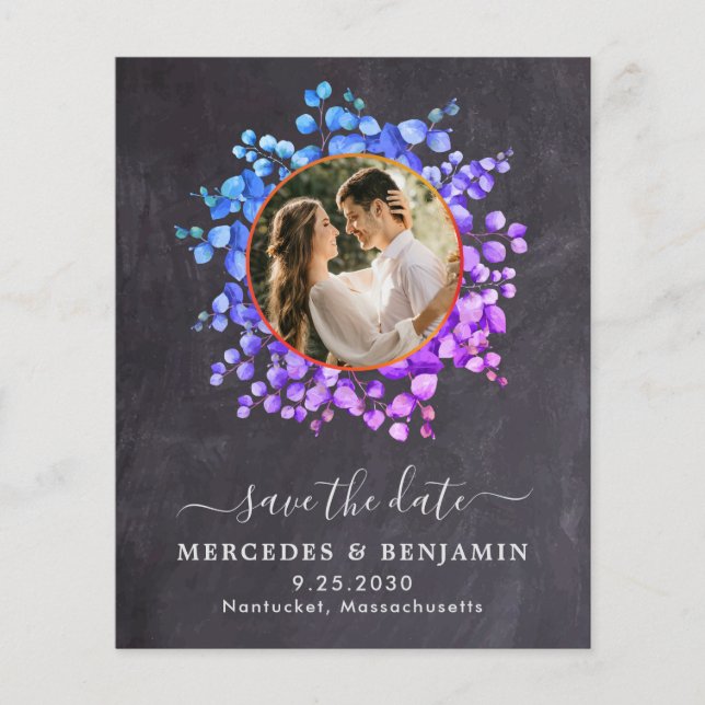 Budget Botanique QR Code Slate Photo Enregistrer l (Devant)