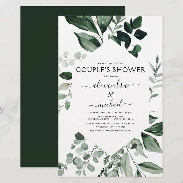 Budget Botanique Verdure Foliage Couple's Shower (Devant / Derrière)