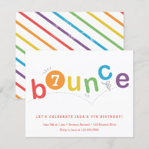 Budget Bounce Kids Age Anniversaire Fête Invitatio