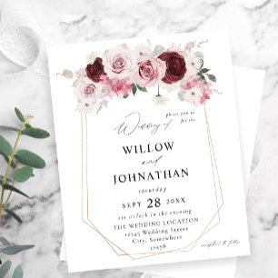 Budget Bourgogne & Blush Pink 6 Ele Mariage Floral