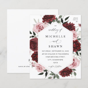 Budget Bourgogne & Blush rose 6 Floral Mariage