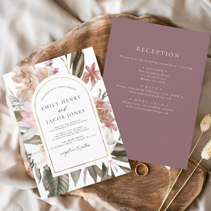 Budget Bourgogne Boho Floral tout en un Mariage