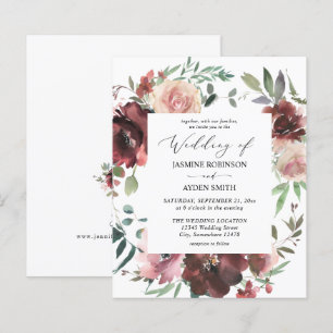 Budget Bourgogne Dusty rose Floral 5 Mariage