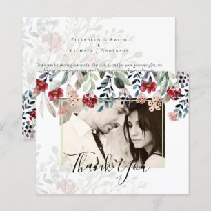 BUDGET Bourgogne Floral Photo Collage Merci