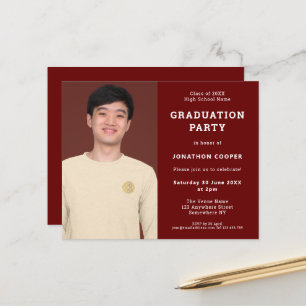 Budget Bourgogne Grad Photo Invitation de graduati