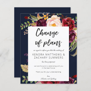 Budget Bourgogne Marsala Floral NVY Changement de 