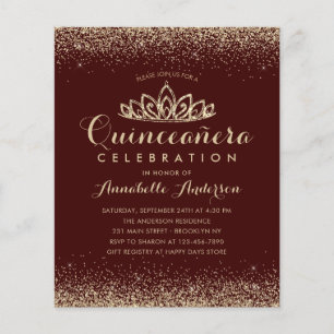 Budget Bourgogne Rouge or Quinceañera Tiara Invita