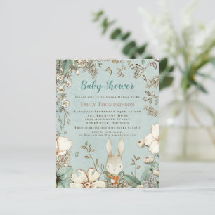 Budget Boy Bunny Bunny Boy Baby shower Invitation
