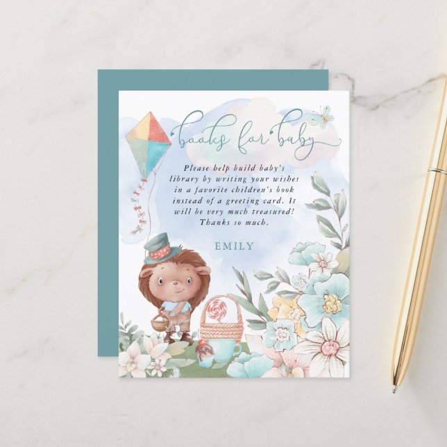 Budget Boy Hedgehog Livres Pour Pique-Nique Baby s (Devant/Arrière en situation)