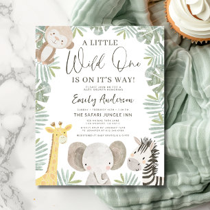 Budget Boys Wild One Safari Animaux Baby shower